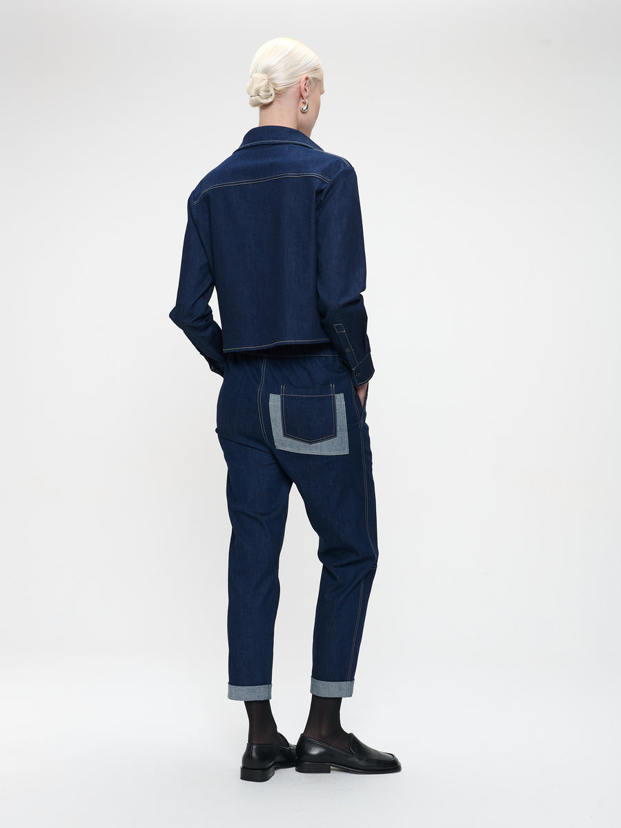 Kerry denim blouse | Blue denim