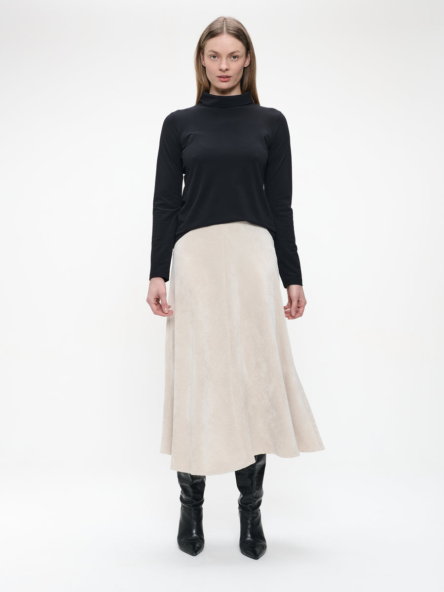 Hilary top brush tech jersey | Black