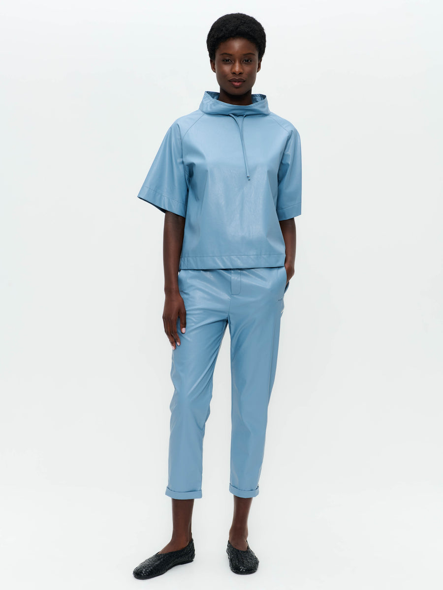 Lena eco-leather pants | Light Blue