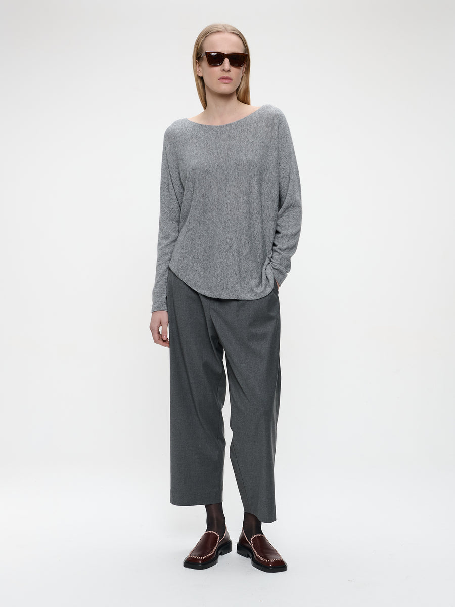 Pullover Cashmere blend 2482 | Dark Grey Melange
