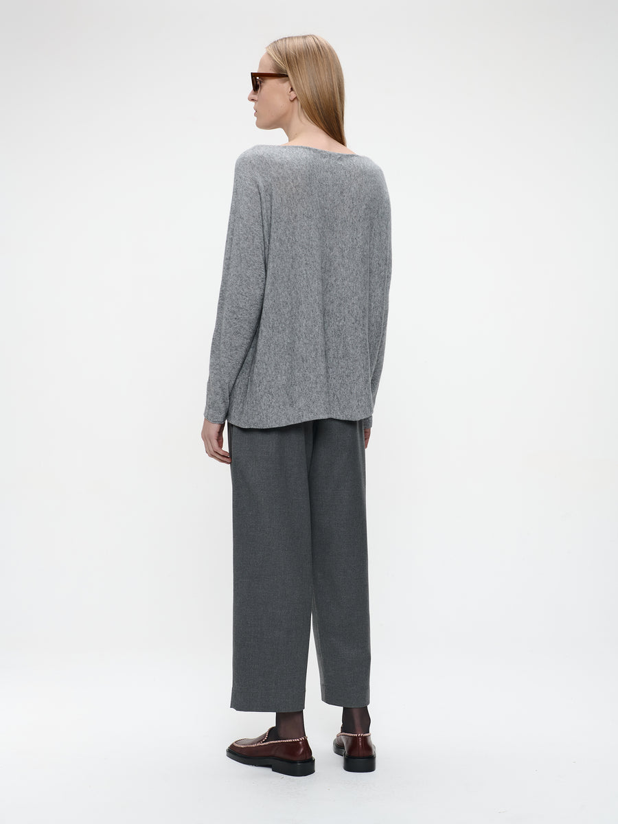 Pullover Cashmere blend 2482 | Dark Grey Melange