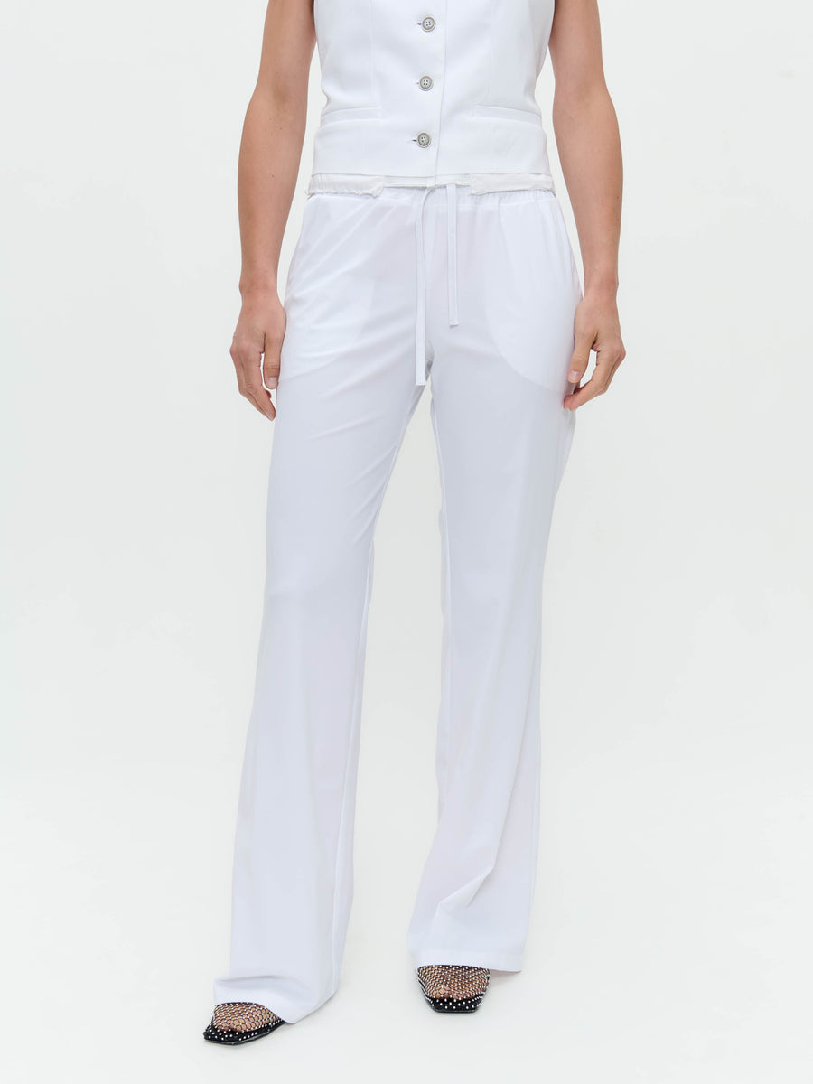 Carola structure technical jersey pants | White