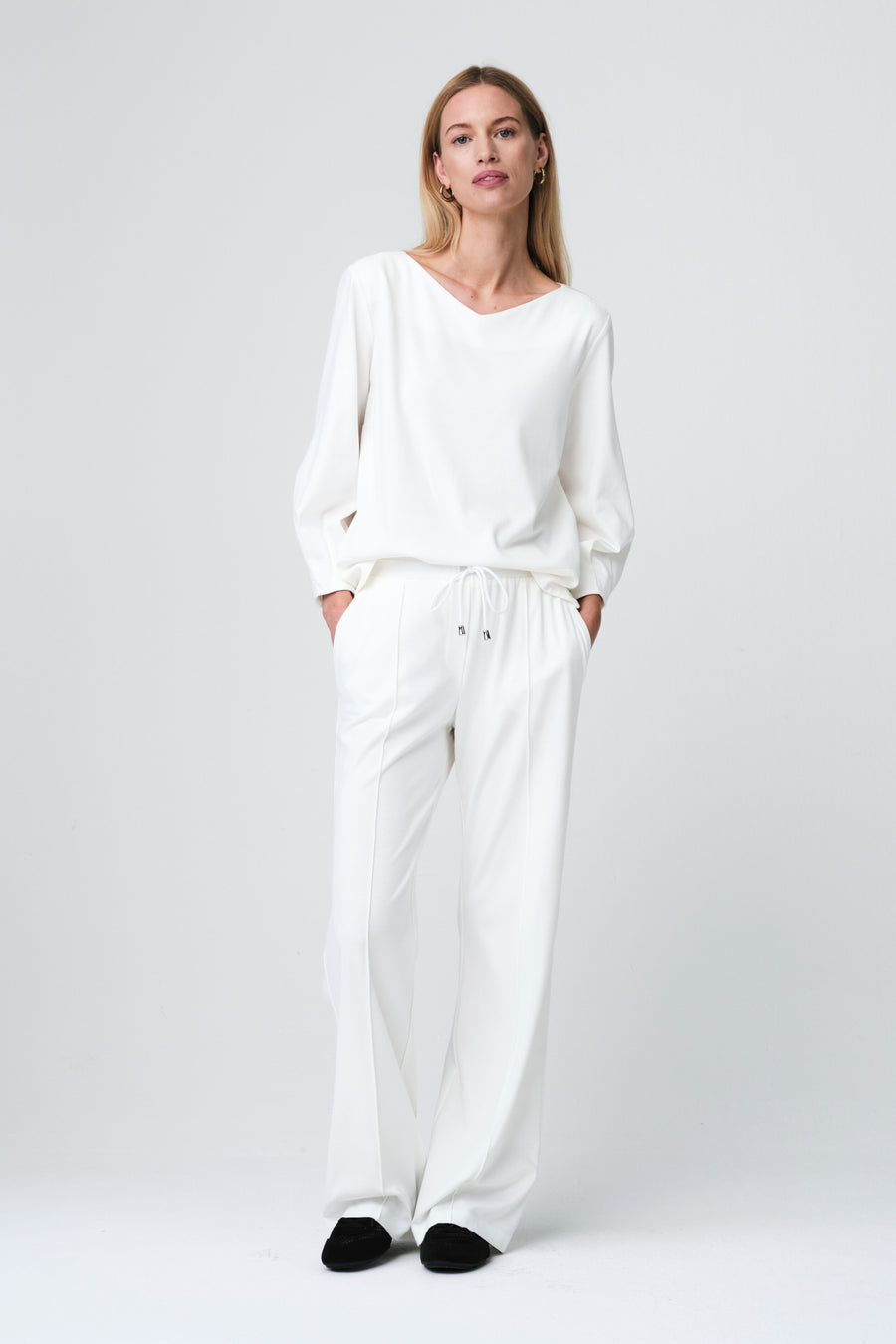 Elvio Hose aus weichem Punto-Milano-Jersey