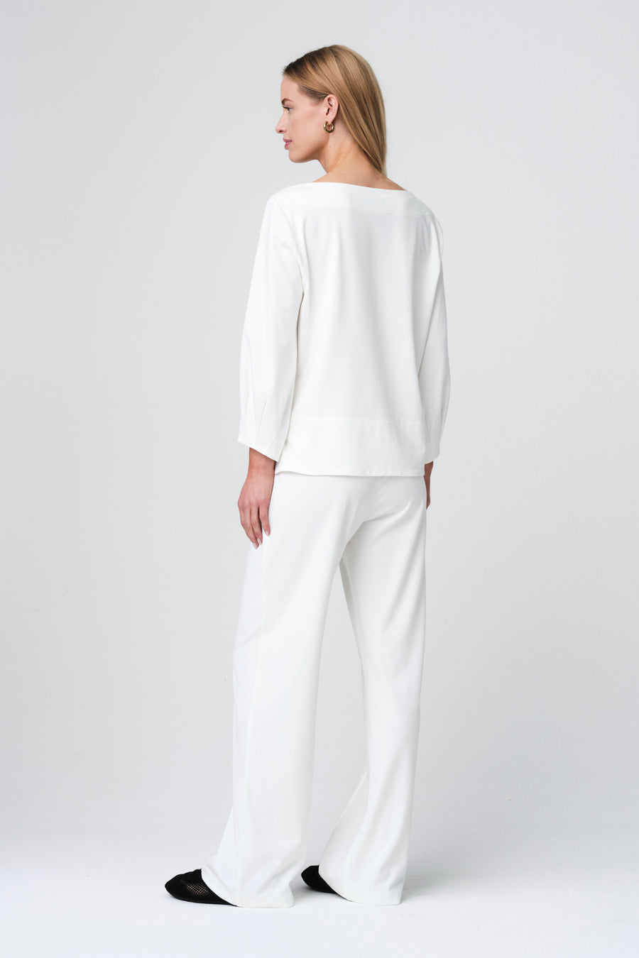 Elvio Hose aus weichem Punto-Milano-Jersey