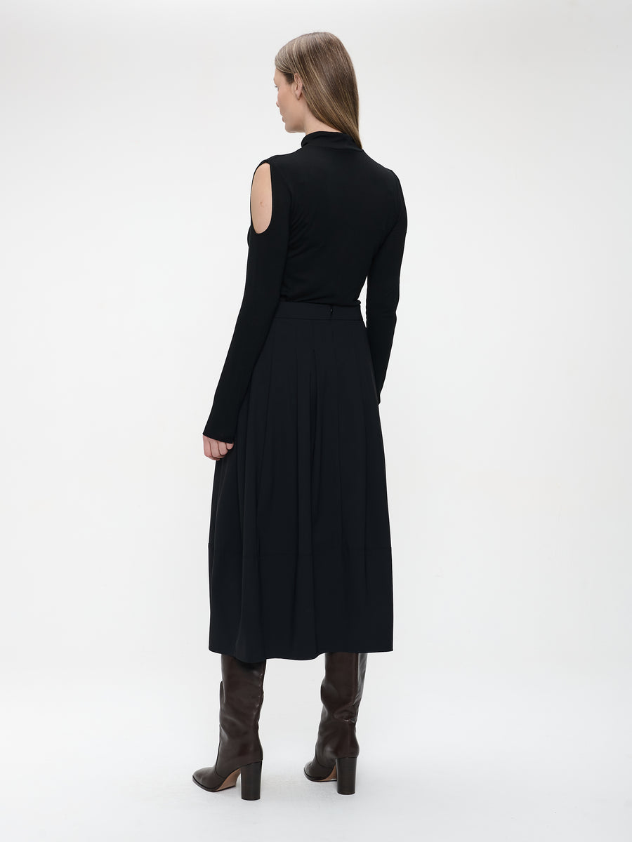 Heide skirt technical jersey | Black