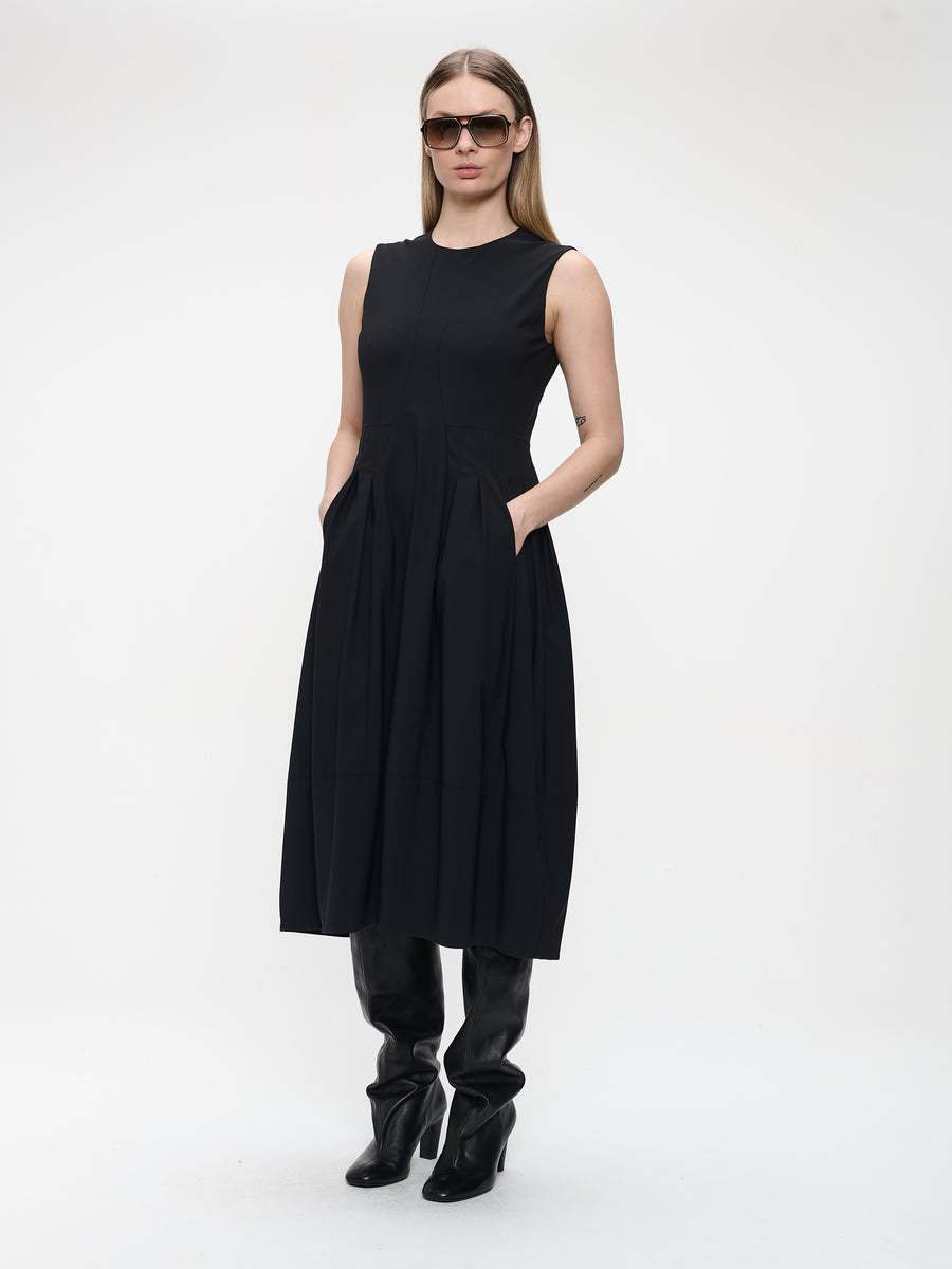 Heide dress technical jersey | Black