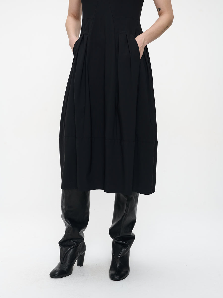 Heide dress technical jersey | Black