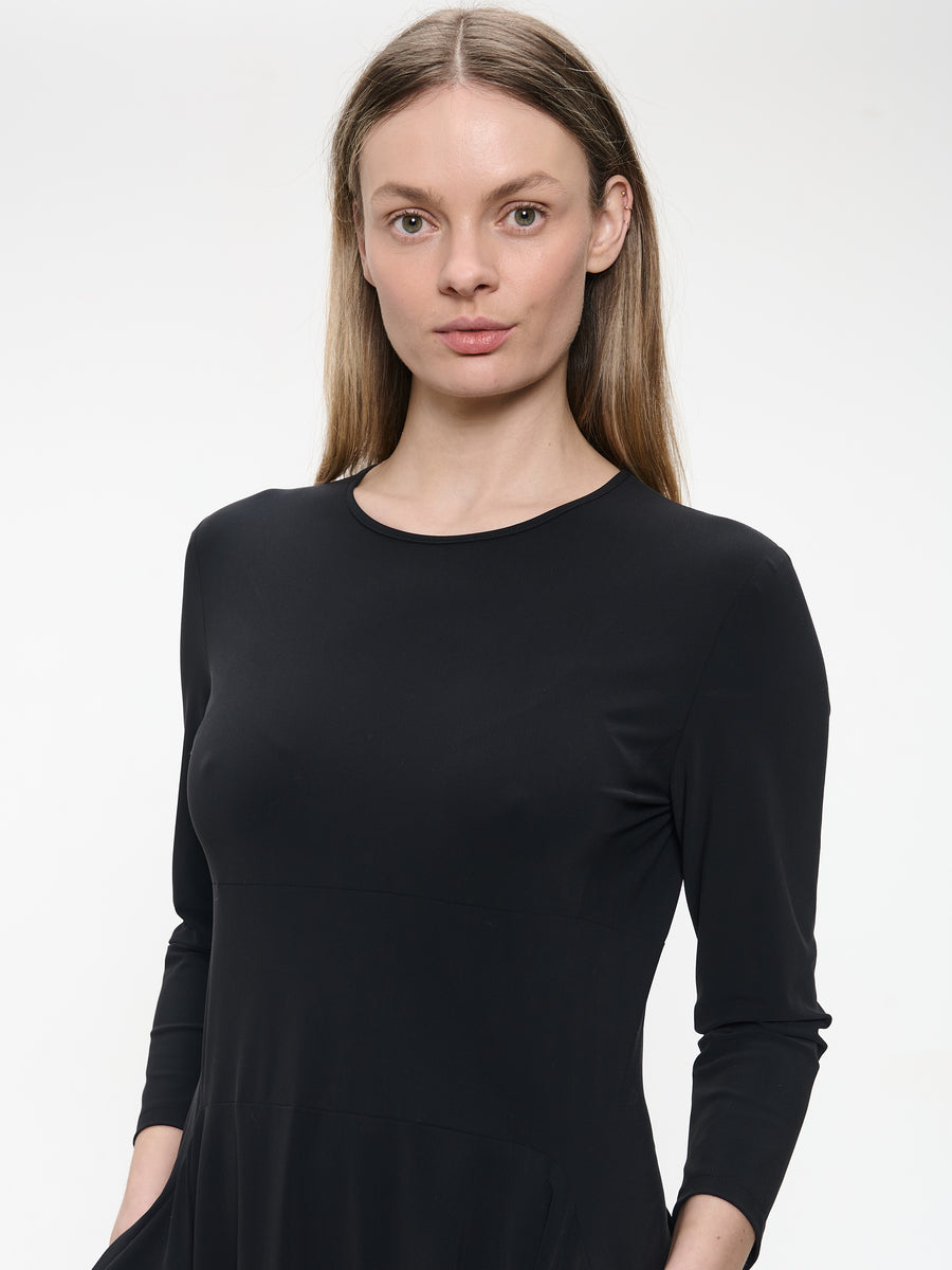 Denise dress technical jersey | Black