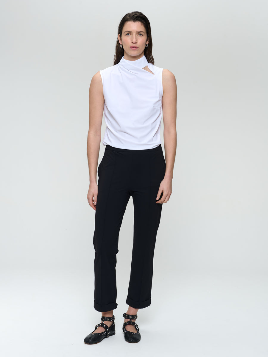 IrenaN structure technical jersey pants