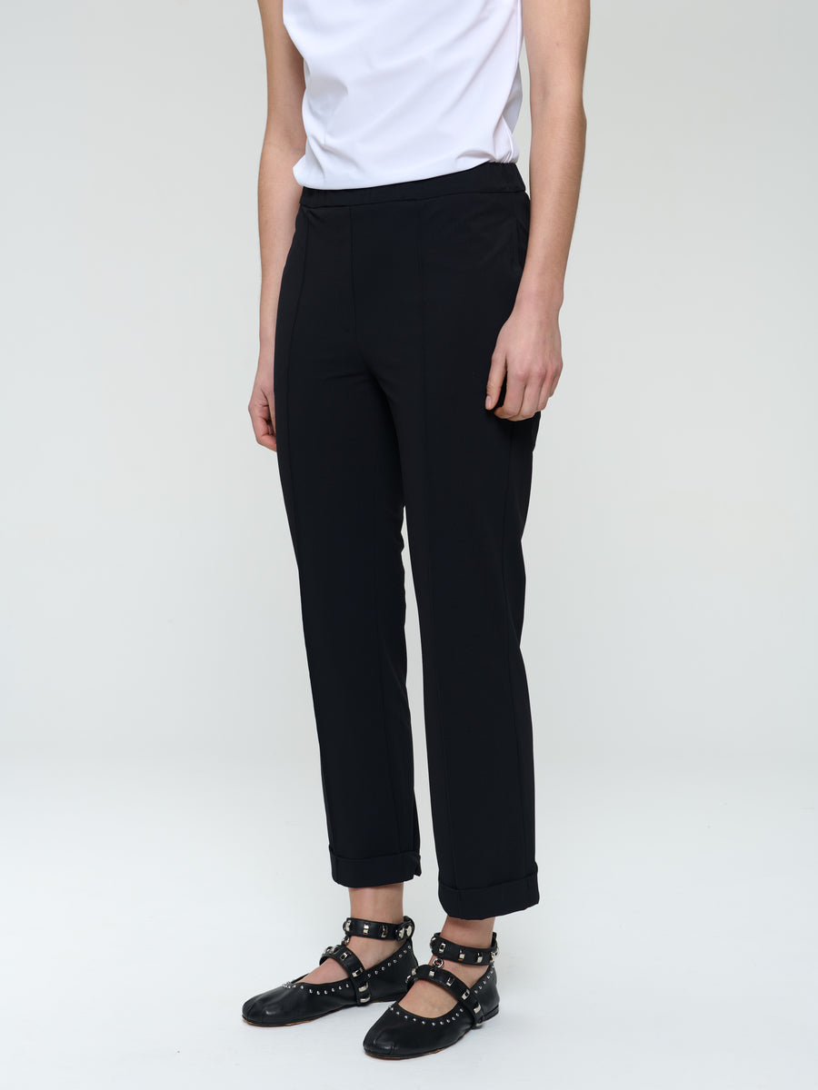 IrenaN structure technical jersey pants