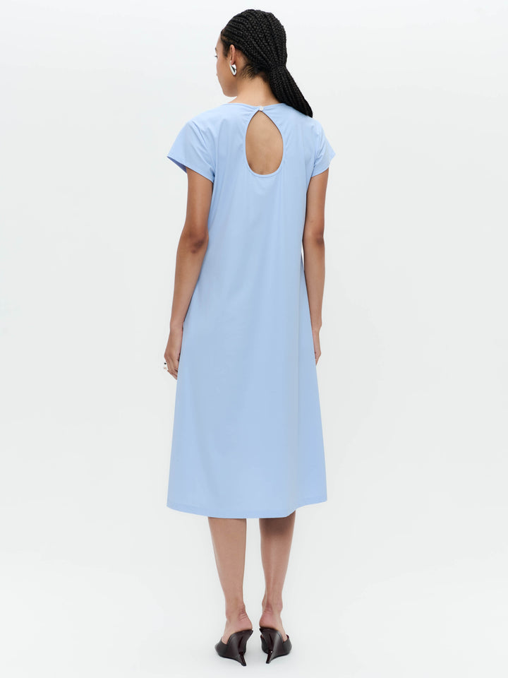 Fennela dress technical jersey | Mid Blue