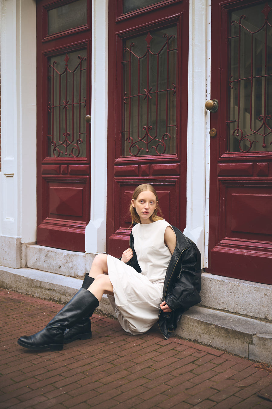 Ricarda structure tech jersey dress