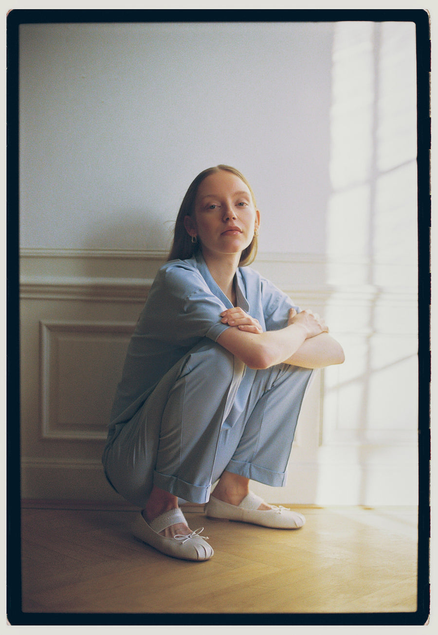 Lissa structure tech jersey top