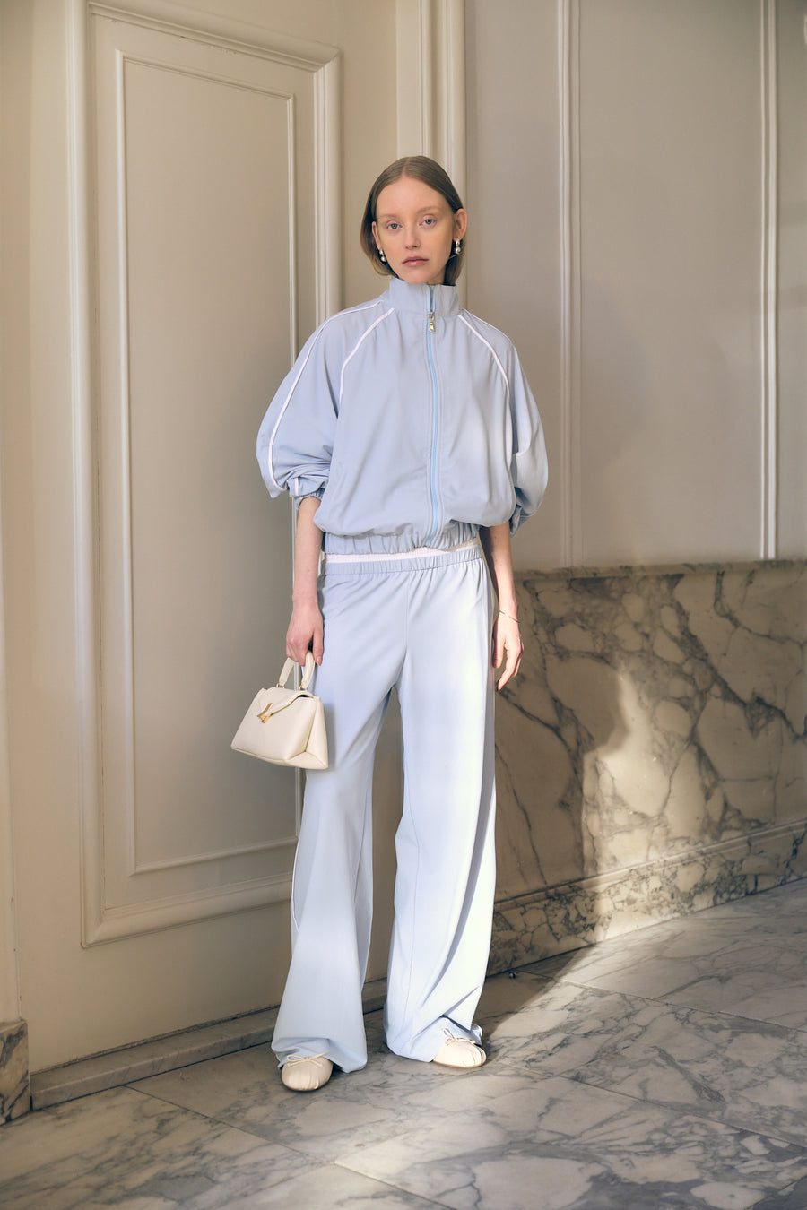 AntinyP structure tech jersey pants