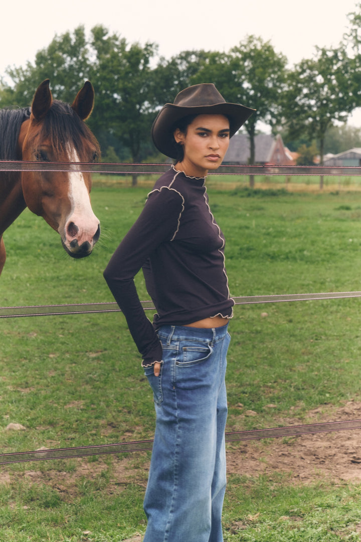 Fly loose yoga jeans | Night Blue