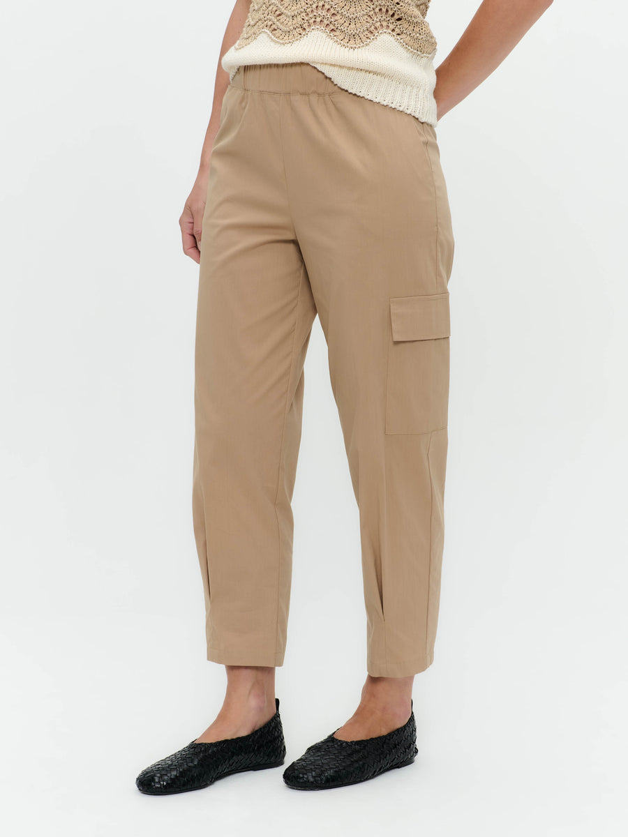 Ubino cotton poplin pants | Beige