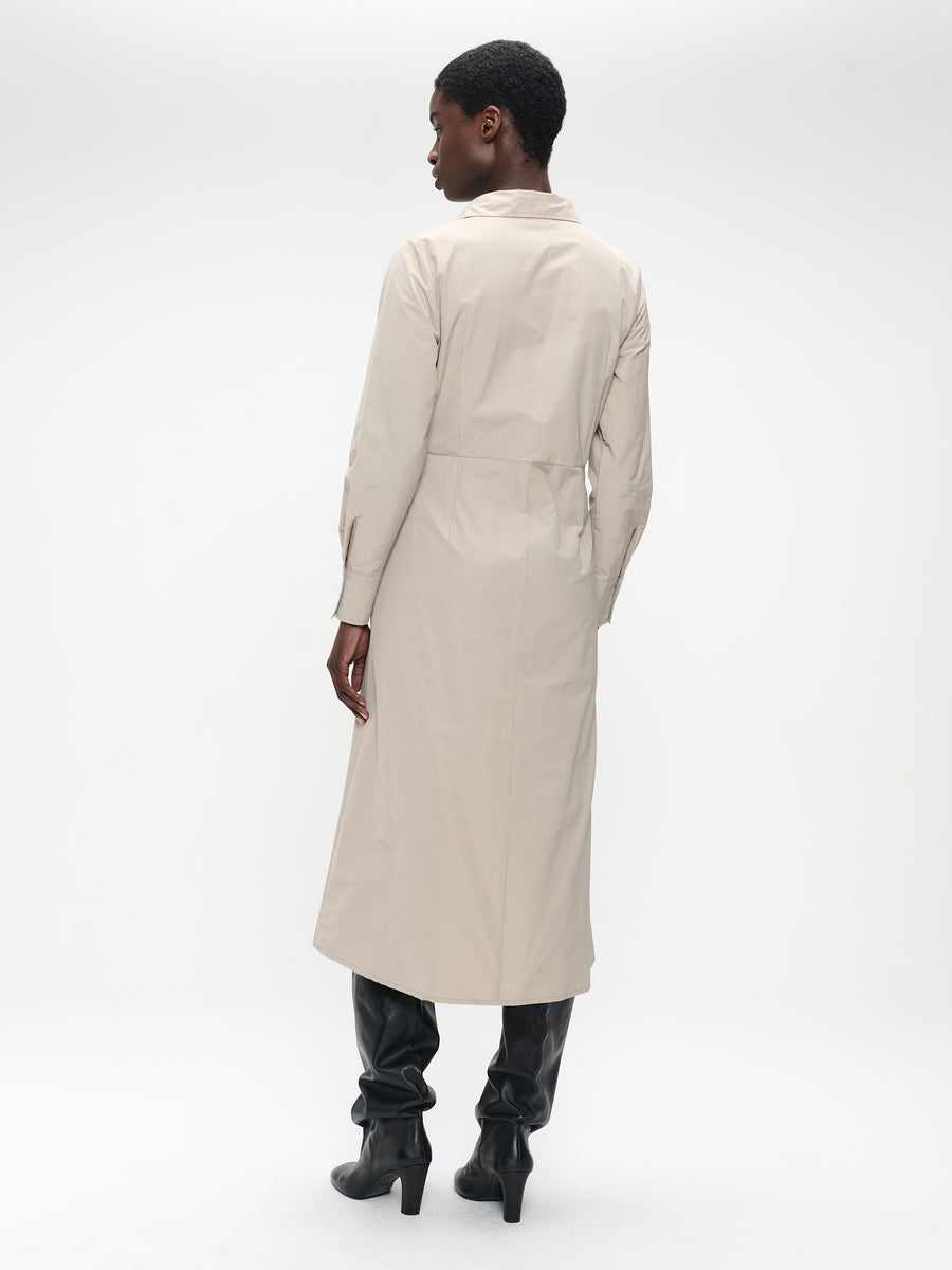Edyta taffeta dress | Beige