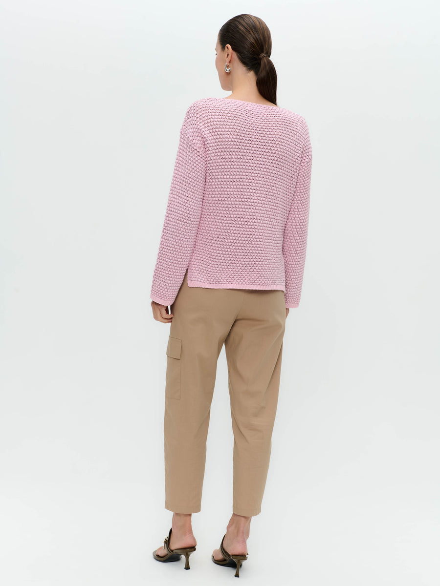 Cotton viscose blend pullover 9050 | Rose