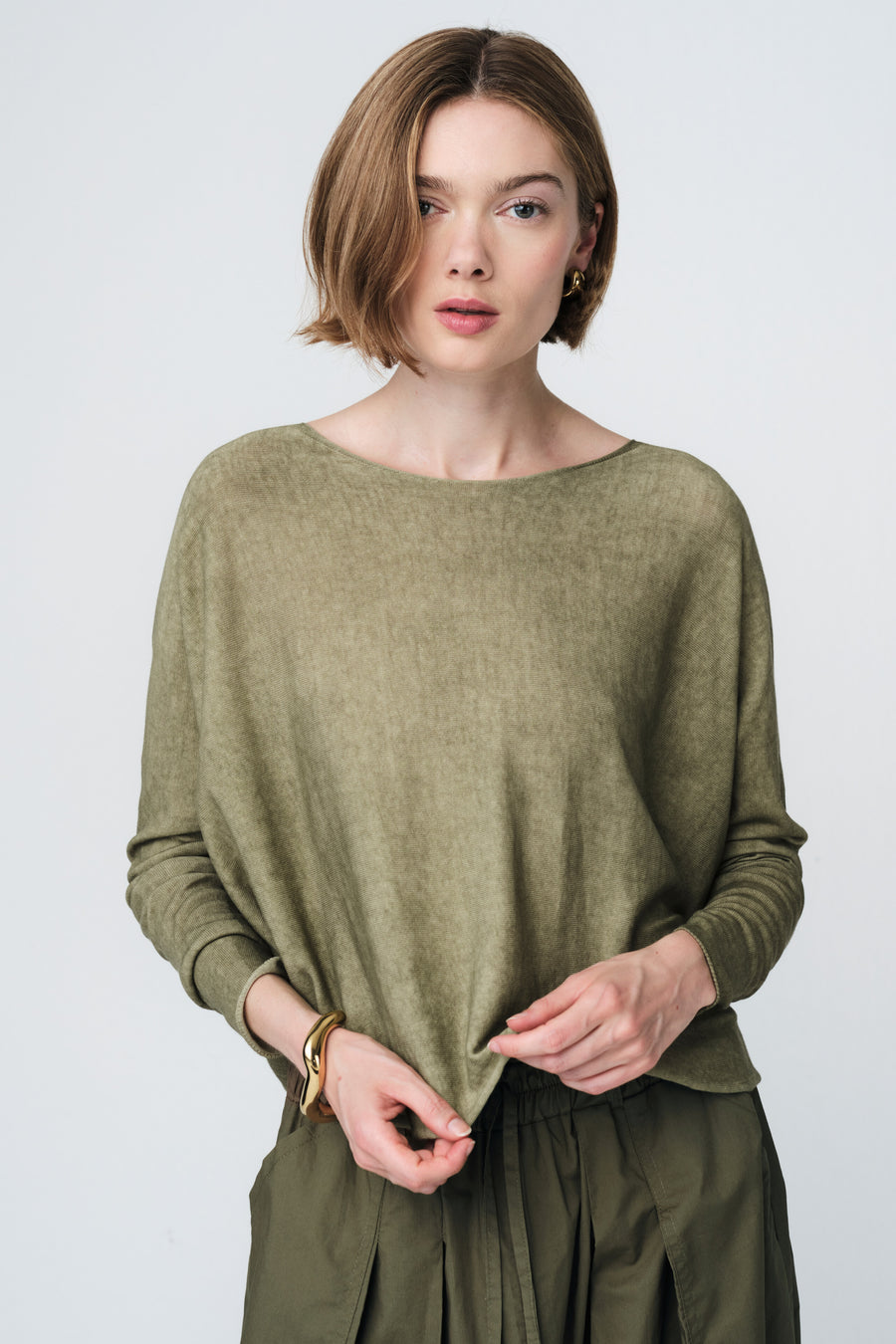 Pullover in cotone tinto 3404