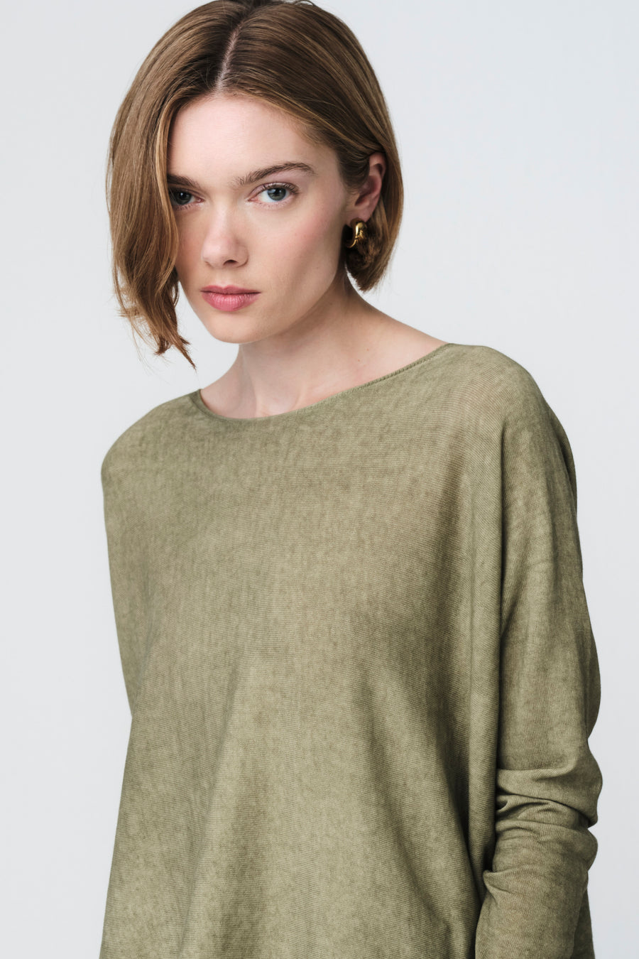Pullover in cotone tinto 3404