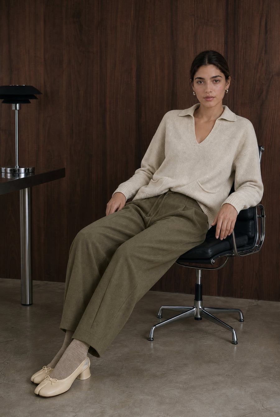 V-neck dyed viscose pullover NB2310