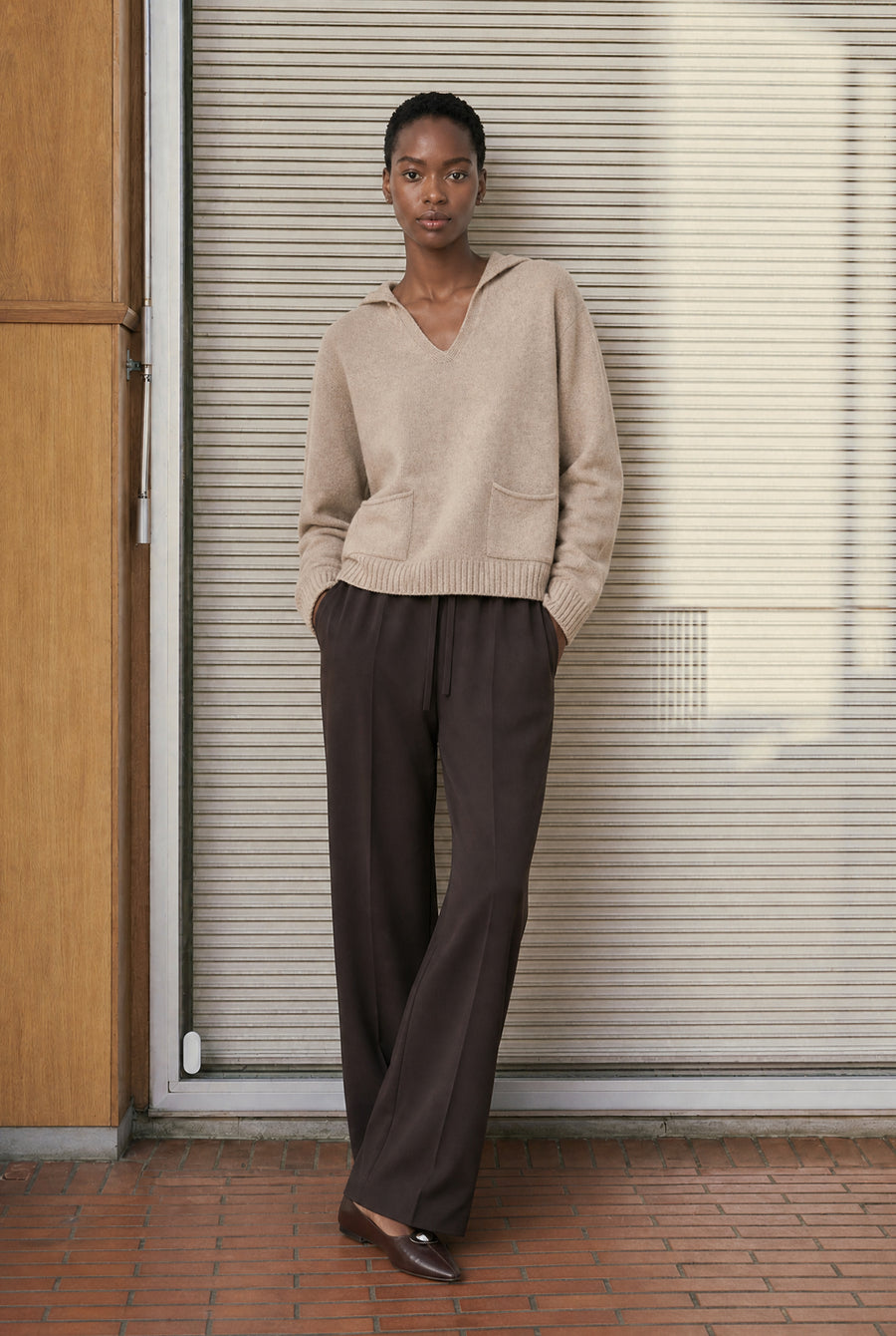 V-neck dyed viscose pullover NB2310