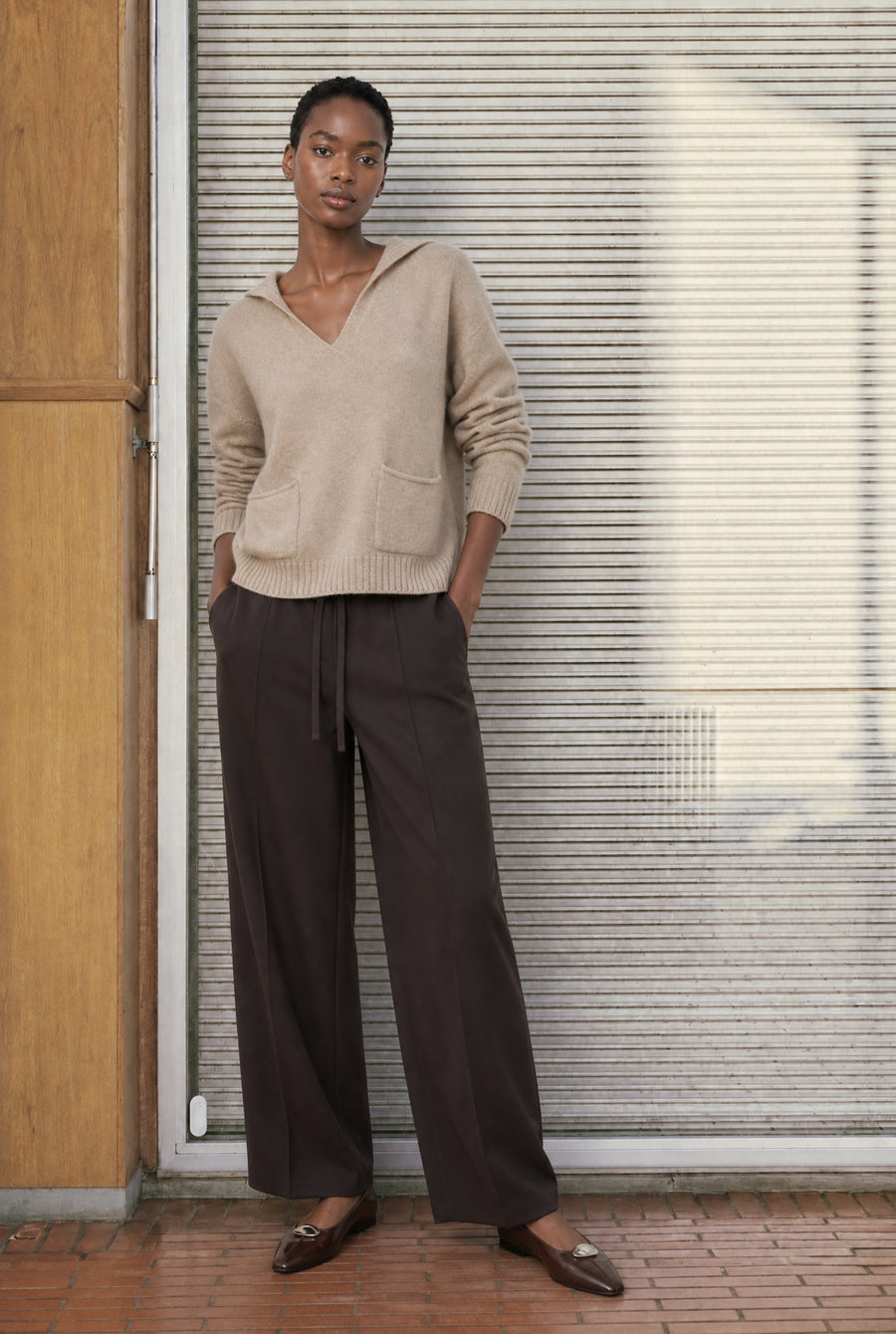 V-neck dyed viscose pullover NB2310