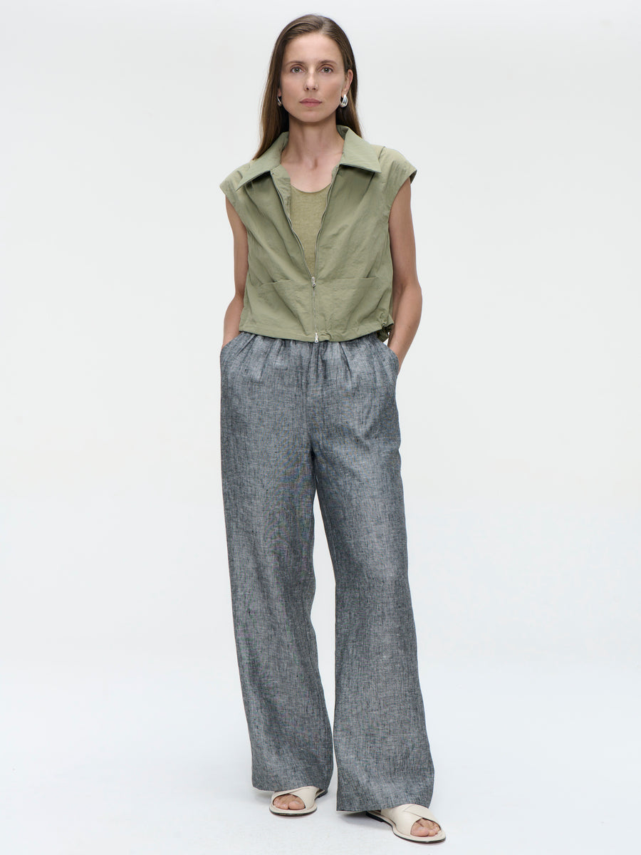 Emiko taffeta jacket | light Army