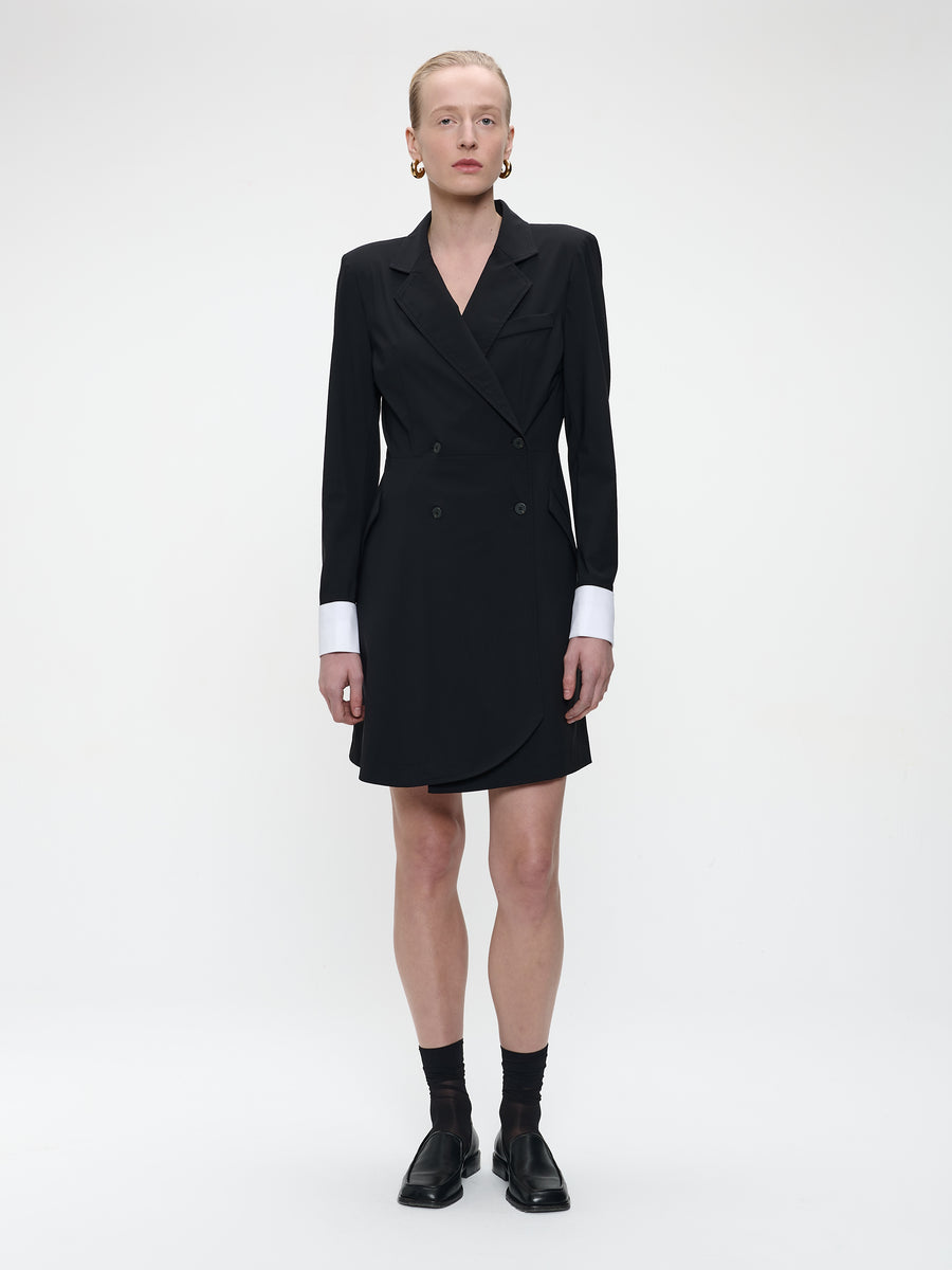 Hella dress technical jersey | Black