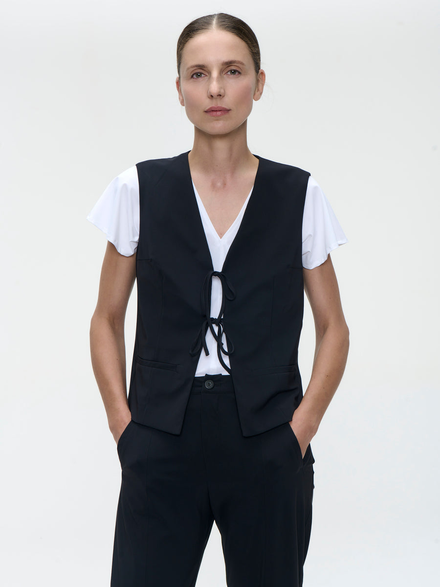 Villa vest technical jersey | Black