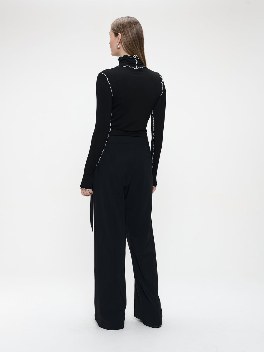 Janice viscose top | Black White