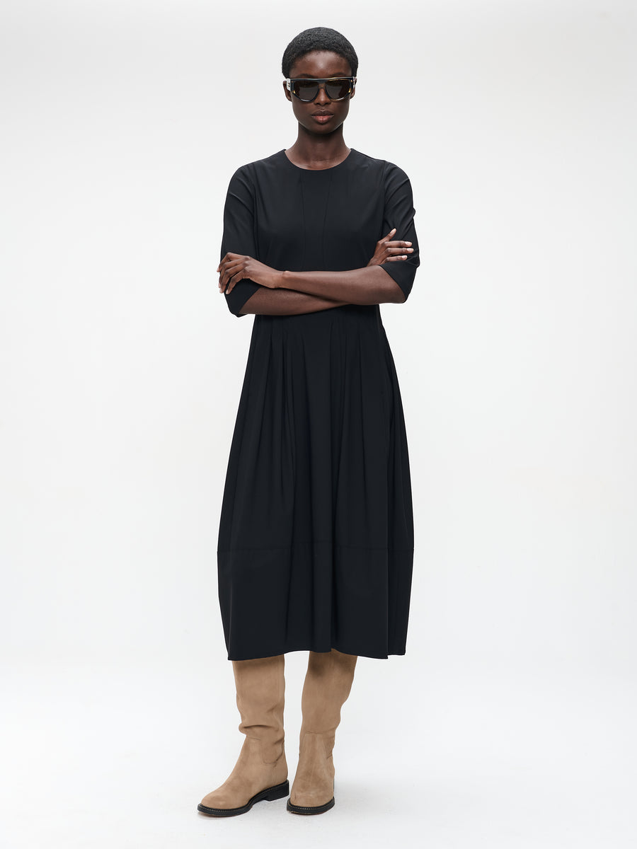 Heide tech jersey dress LS