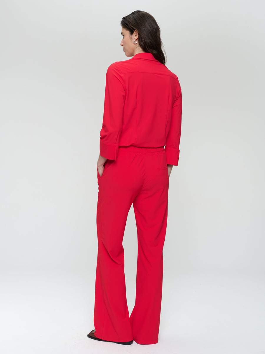 Iva stretch technical jersey blouse | Red