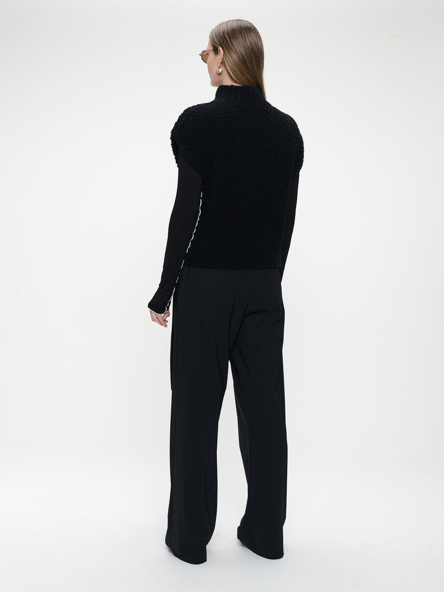 Coarse Boucle vest | Black