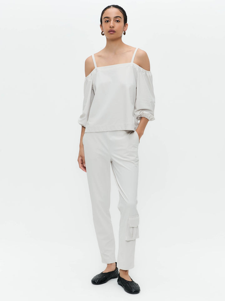 FreyN  structure technical jersey pants | Sand