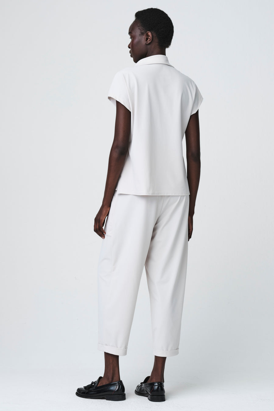 Wilma structure tech jersey blouse