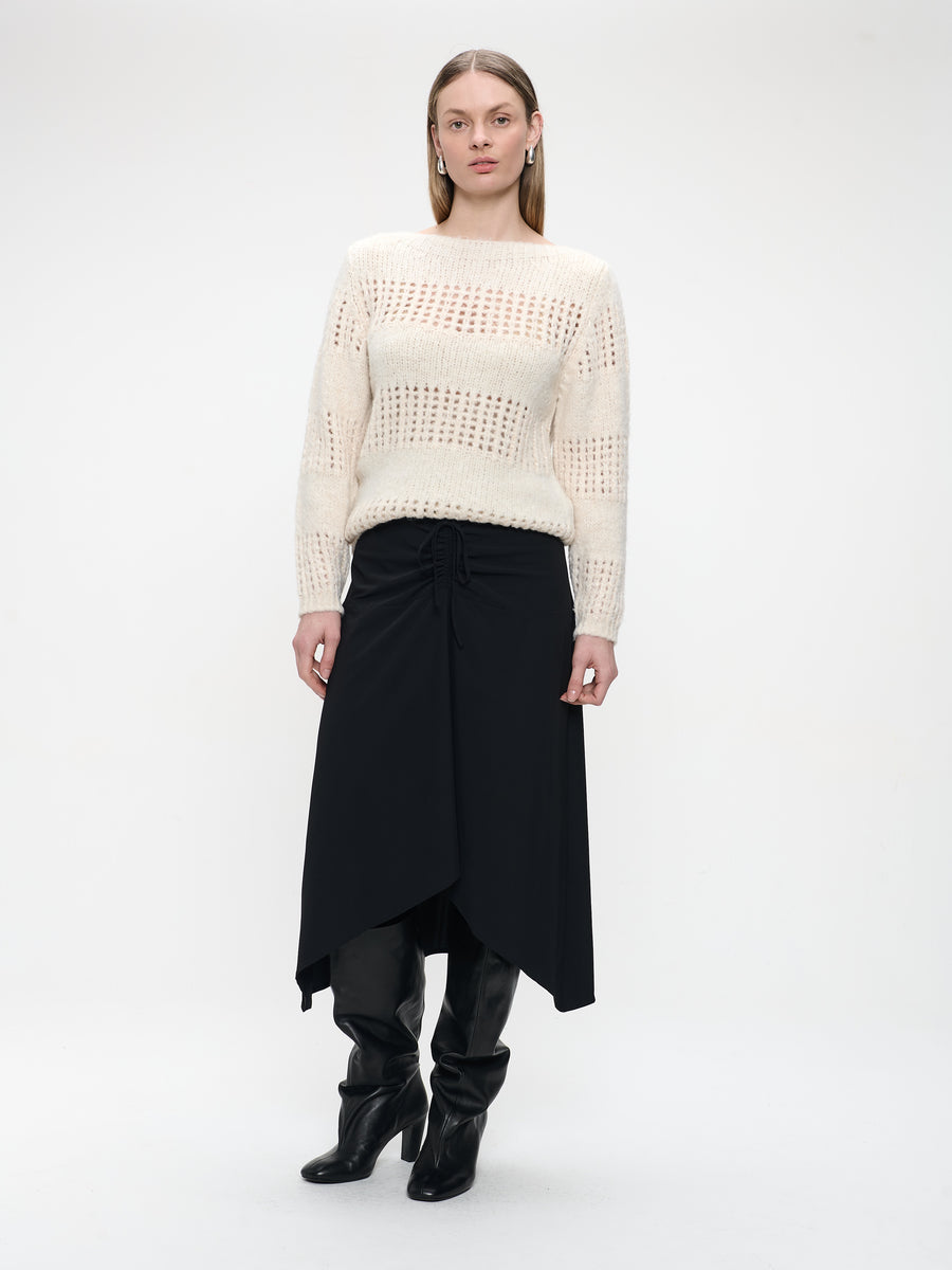 Tine skirt technical jersey | Black