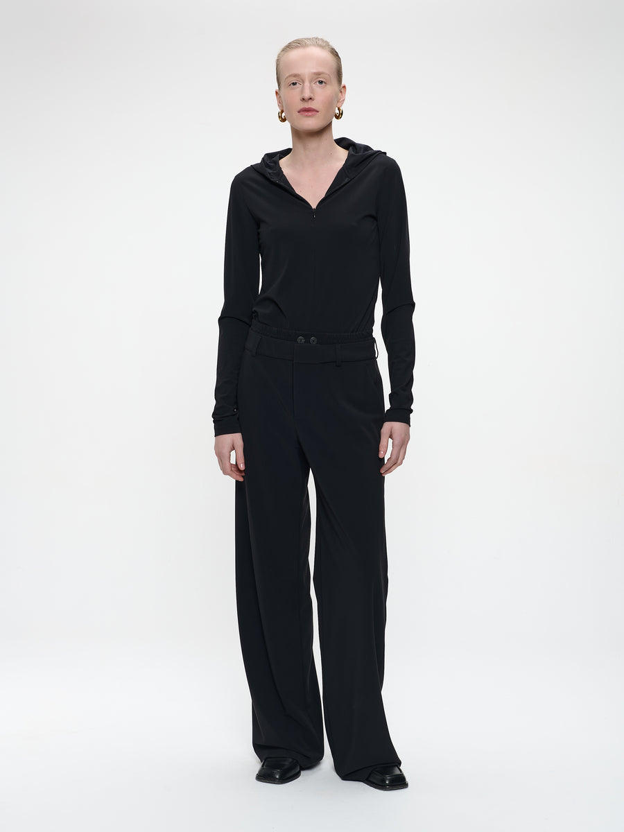 Melissa top brush tech jersey | Black