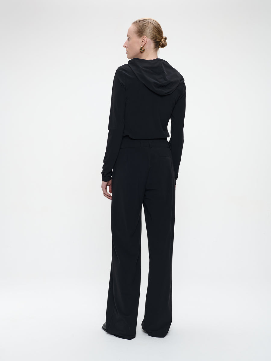 Melissa top brush tech jersey | Black