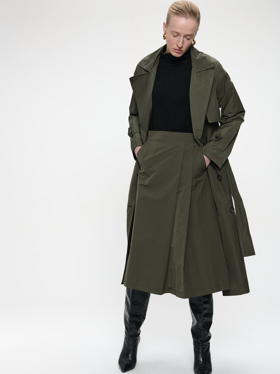 Alissa taffeta skirt | Army