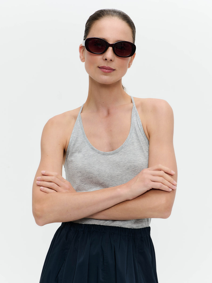 Pam cotton top | Grey Melange