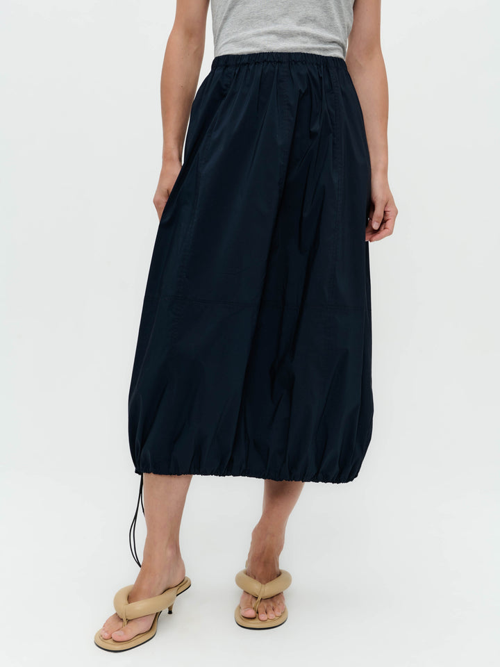 Maud cotton poplin skirt | Blue