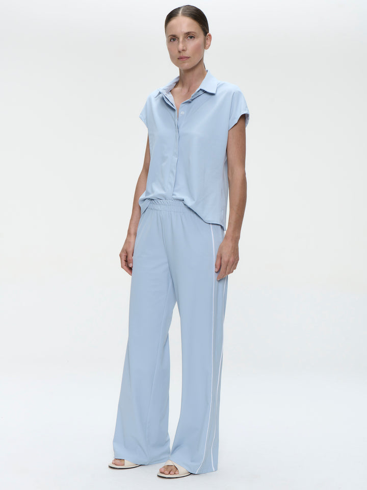 Wilma structure tech jersey blouse