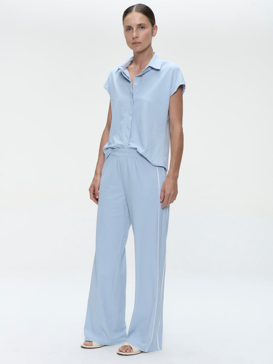 Wilma structure tech jersey blouse