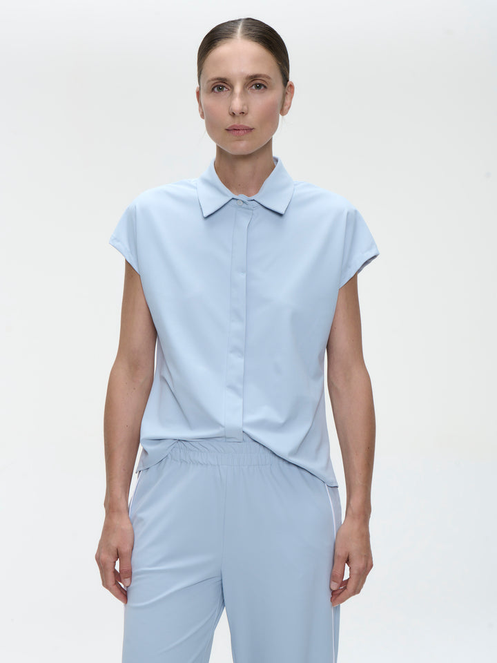 Wilma structure tech jersey blouse