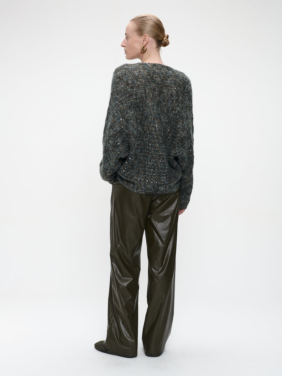 Shiny oversized pullover H20034 | Melange