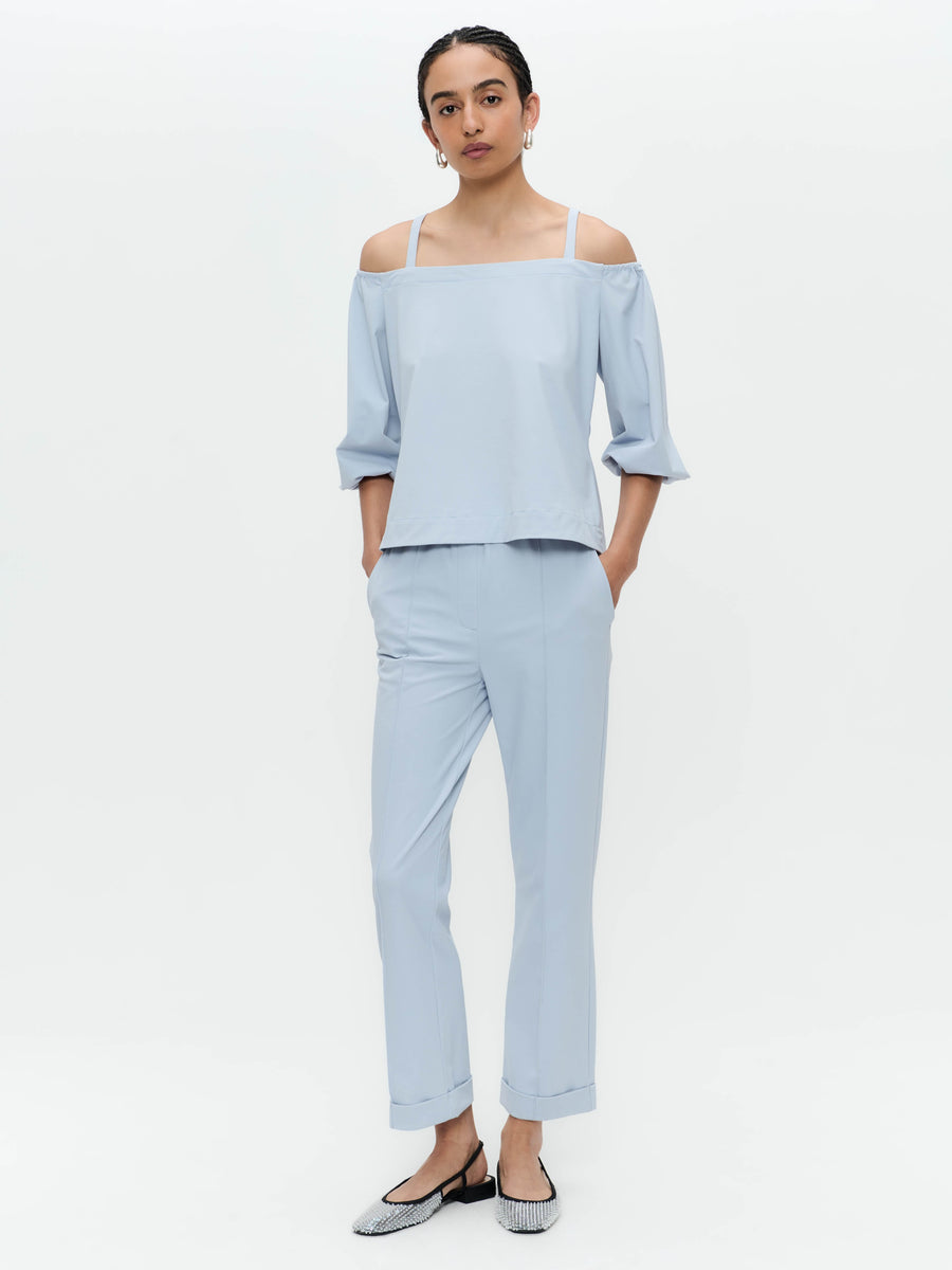 IrenaN structure technical jersey pants