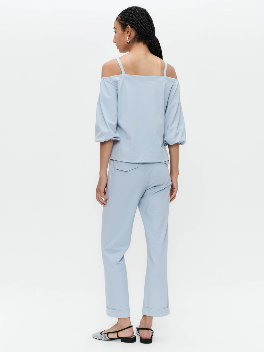 IrenaN structure technical jersey pants