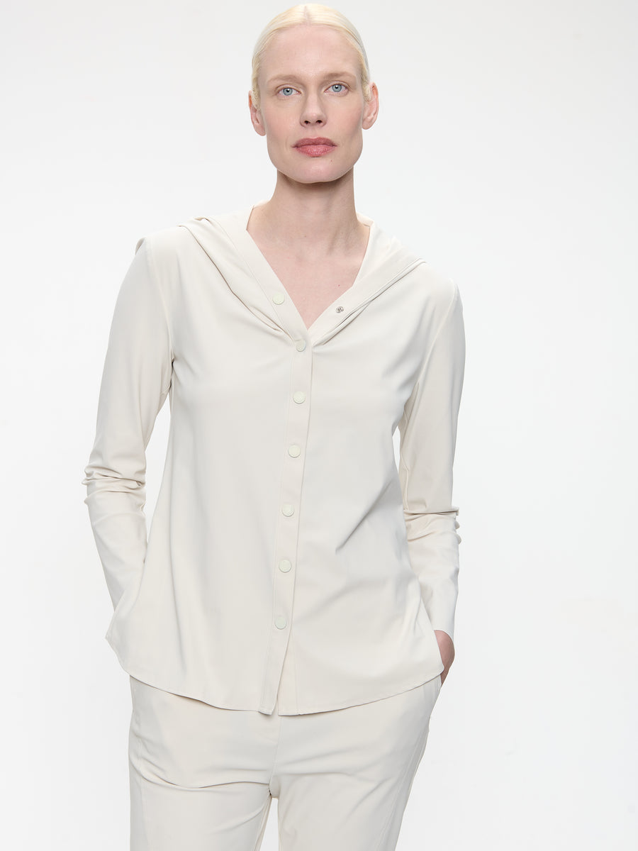 Veronica brush tech jersey blouse | Off White