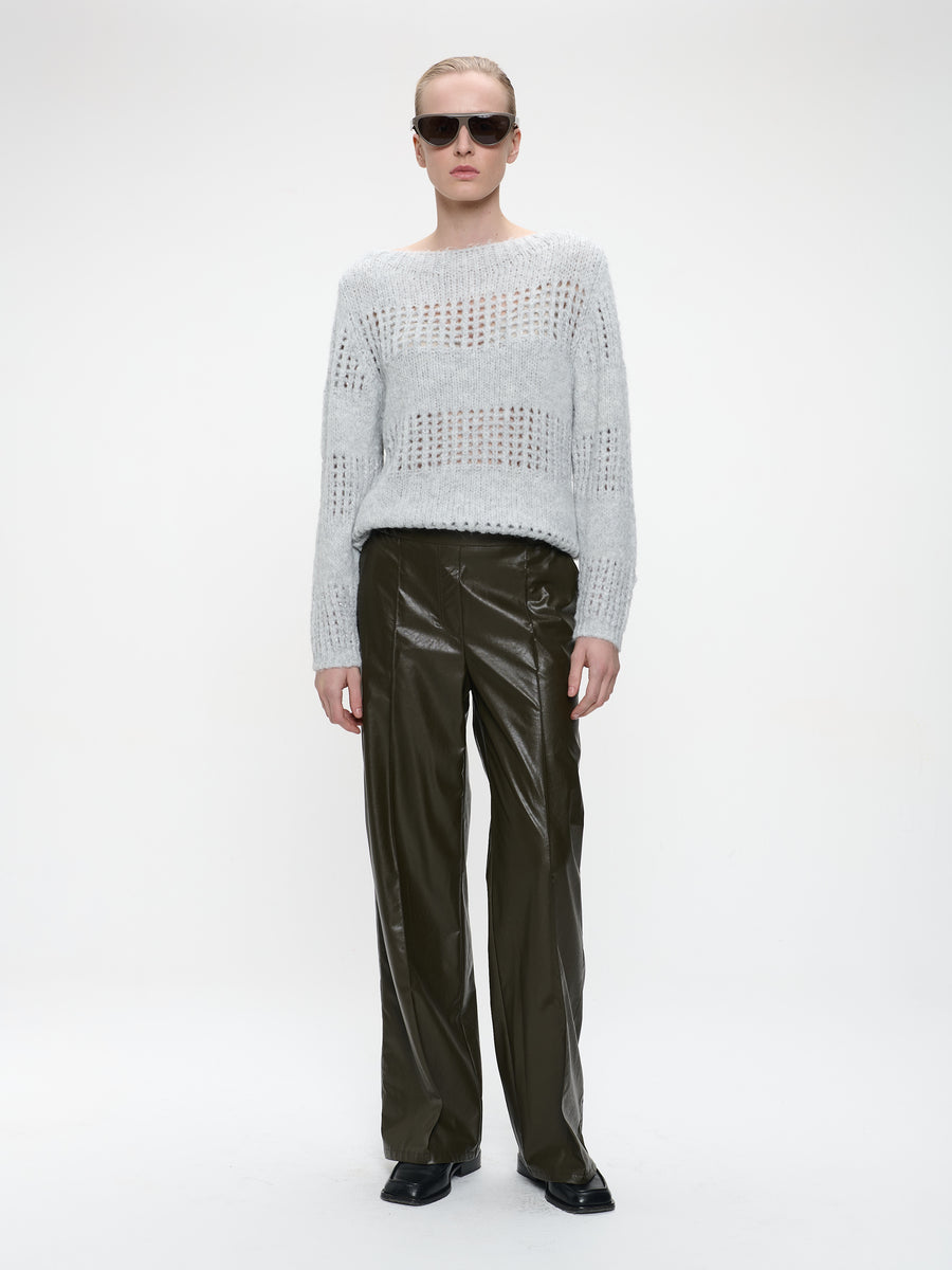 Shiny Pullover 1034 | Light Grey